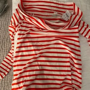 J. Crew Tops - J Crew Off the Shoulder Striped Top J. Crew Tops - J Crew Off the Shoulder Striped Top